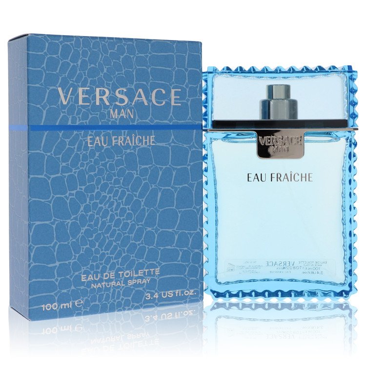 Versace Man Cologne by Versace Eau Fraiche Eau De Toilette Spray (Blue) 3.4 oz for Men - Authentic Fragrance - Discount Men Perfume or Cologne Fragrance