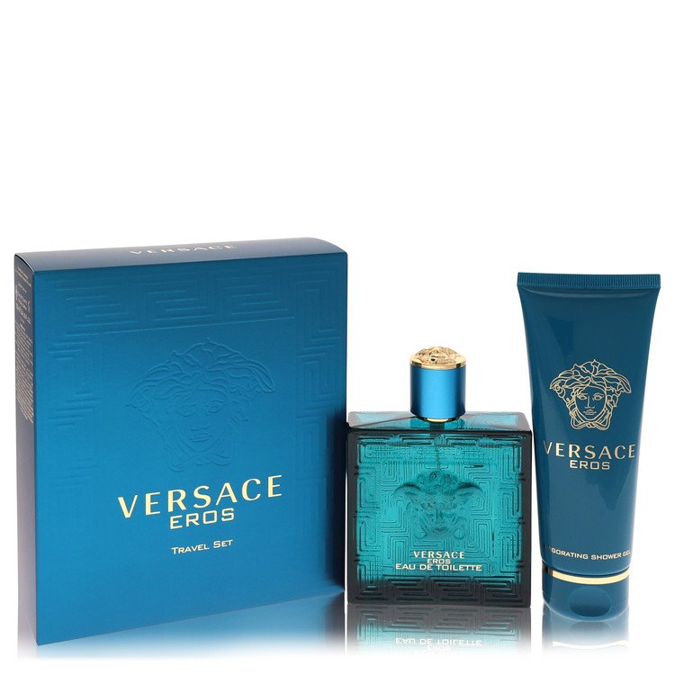 Versace Eros 2Pcset 3.4 Oz  Spray / 3.4 Oz S.Gel For Men Cologne