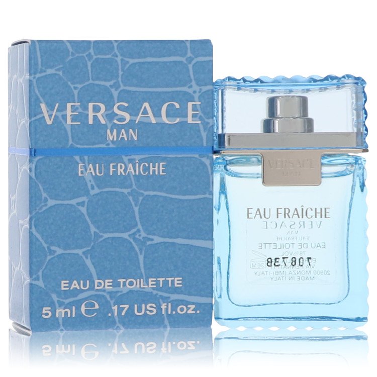 Versace Man Cologne by Versace Mini Eau Fraiche .17 oz for Men - Authentic Fragrance - Discount Men Perfume or Cologne Fragrance