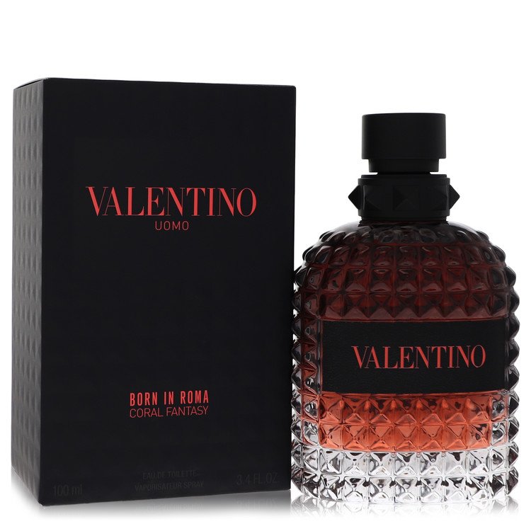 Born In Roma Coral Fantasy Cologne By Valentino 3.4 Oz Eau De Toilette Spray For Men In Box