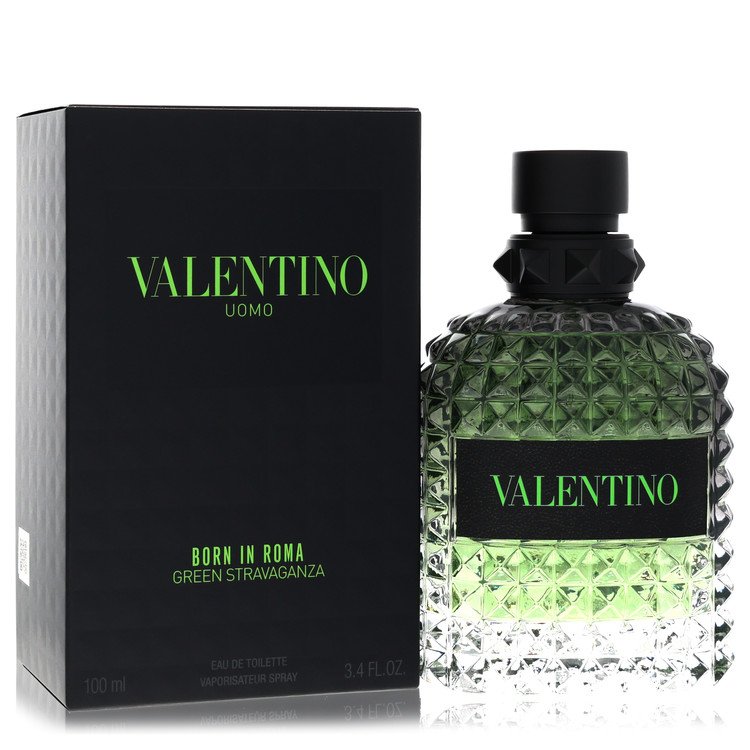 Valentino Uomo Born In Roma Green Stravaganza Cologne by Valentino Eau De Toilette Spray 3.4 oz for Men - Authentic Fragrance - Discount Men Perfume or Cologne Fragrance