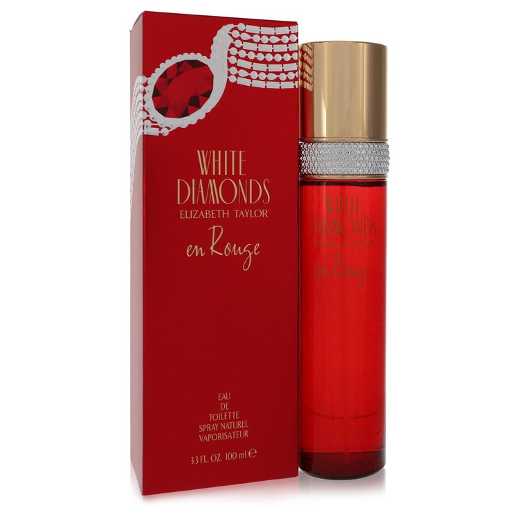 White Diamonds En Rouge Perfume by Elizabeth Taylor Eau De Toilette Spray 3.3 oz for Women - Authentic Fragrance - Discount Women Perfume or Cologne Fragrance