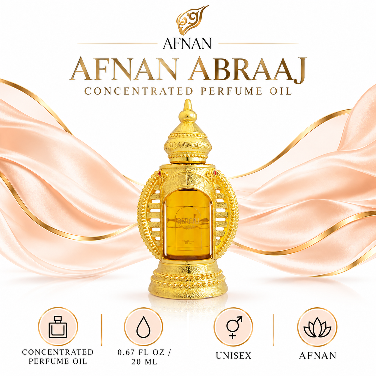 Afnan Abraaj 20 mL / 0.67 fl oz concentrated perfume oil, unisex