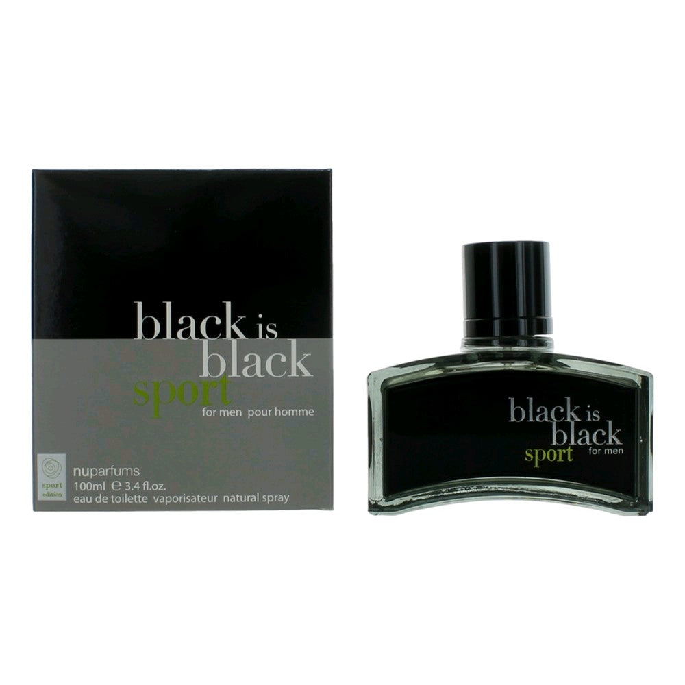Black Is Black Sport by nuparfums Cologne for Men 3.4 oz