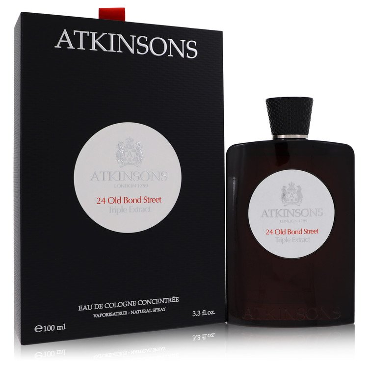 24 Old Bond Street Triple Extract Cologne by Atkinsons Eau De Cologne Concentree Spray 3.3 oz for Men - Authentic Fragrance - Discount Men Perfume or Cologne Fragrance