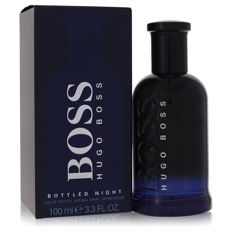 Boss Bottled Night Cologne By Hugo Boss 3.3 Oz Eau De Toilette Spray For Men In Box