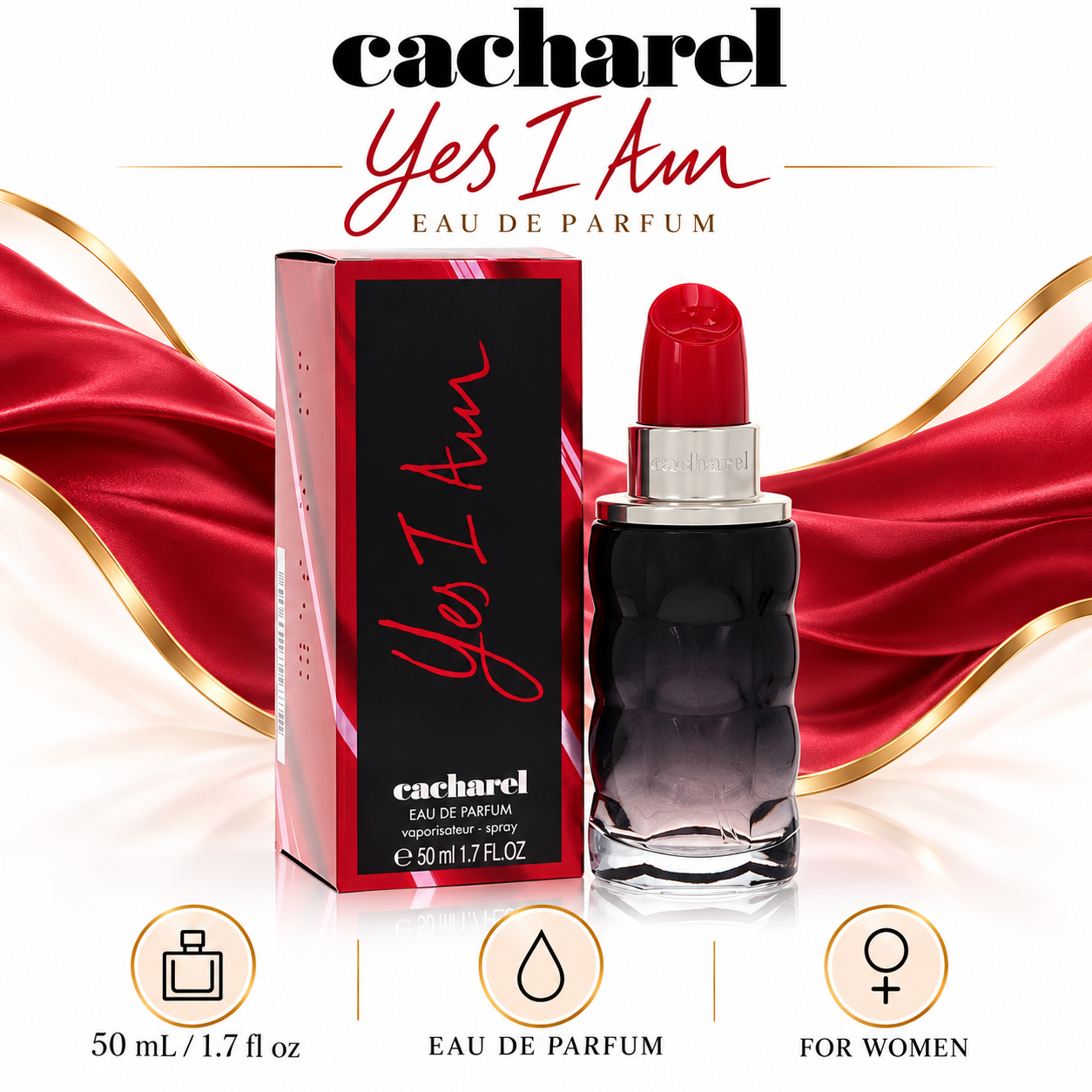 Cacharel Yes I Am 50 mL Eau de Parfum for women