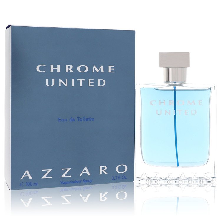 Chrome United Cologne by Azzaro Eau De Toilette Spray 3.4 oz for Men - Authentic Fragrance - Discount Men Perfume or Cologne Fragrance