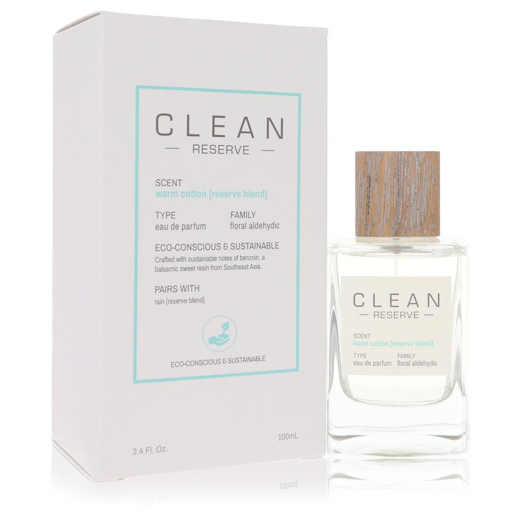 Clean Reserve Warm Cotton Perfume by Clean Eau De Parfum Spray 3.4 oz for Women - Authentic Fragrance - Discount Women Perfume or Cologne Fragrance
