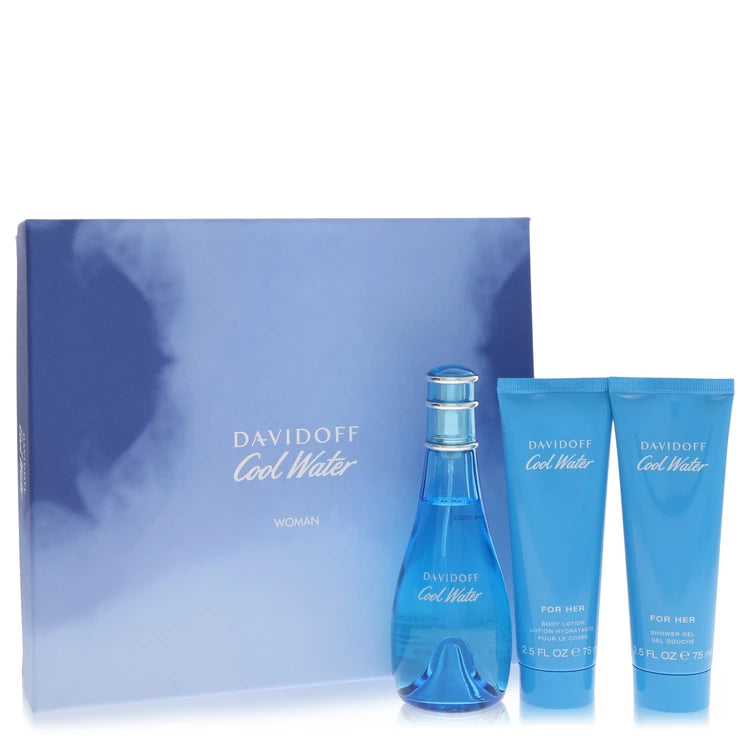 Cool Water 3 Pcs Gift Set by Davidoff Spray for Women - Perfumes4All