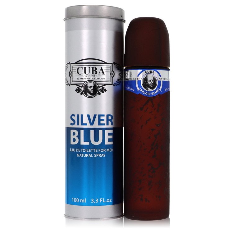 Cuba Silver Blue Cologne by Fragluxe Eau De Toilette Spray 3.3 oz for Men - Authentic Fragrance - Discount Men Perfume or Cologne Fragrance