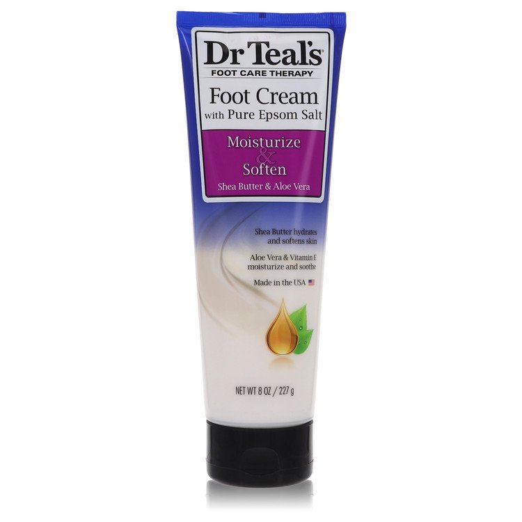 Dr Teal's Pure Epsom Salt Foot Cream Perfume by Dr Teal's Pure Epsom Salt Foot Cream with Shea Butter & Aloe Vera & Vitamin E 8 oz for Women - Authentic Fragrance - Discount Women Perfume or Cologne Fragrance