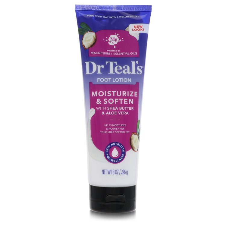 Pure by Dr Teal's 8 oz oz Pure Epsom Salt Foot Cream With Shea Butter & Aloe Vera & - Perfumes4All