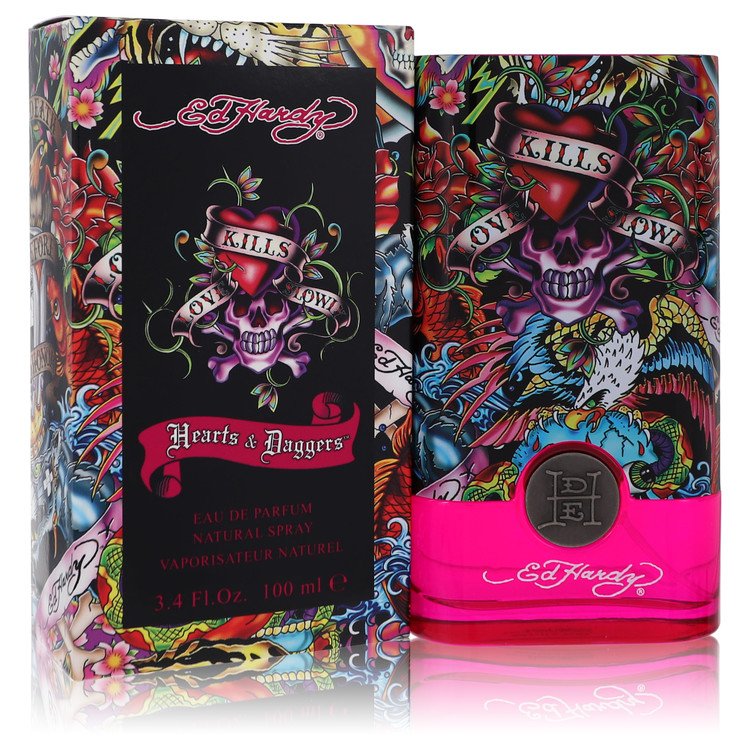 Ed Hardy Hearts & Daggers Perfume By Christian Audigier 3.4 Oz Eau De Parfum Spray For Women In Box