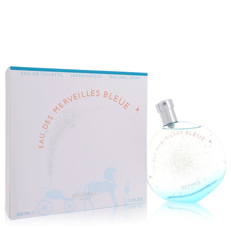 Eau Des Merveilles Bleue Perfume By Hermes 3.3 Oz Eau De Toilette Spray For Women In Box