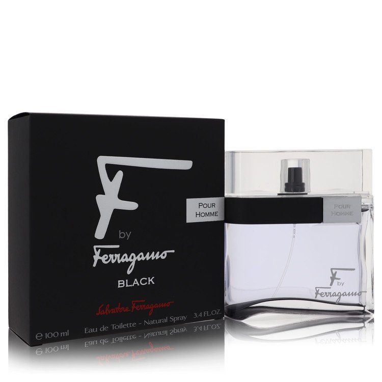 F By Ferragamo Pour Homme Black Cologne By Salvatore Ferragamo 3.4 Oz Eau De Toilette Spray For Men In Box