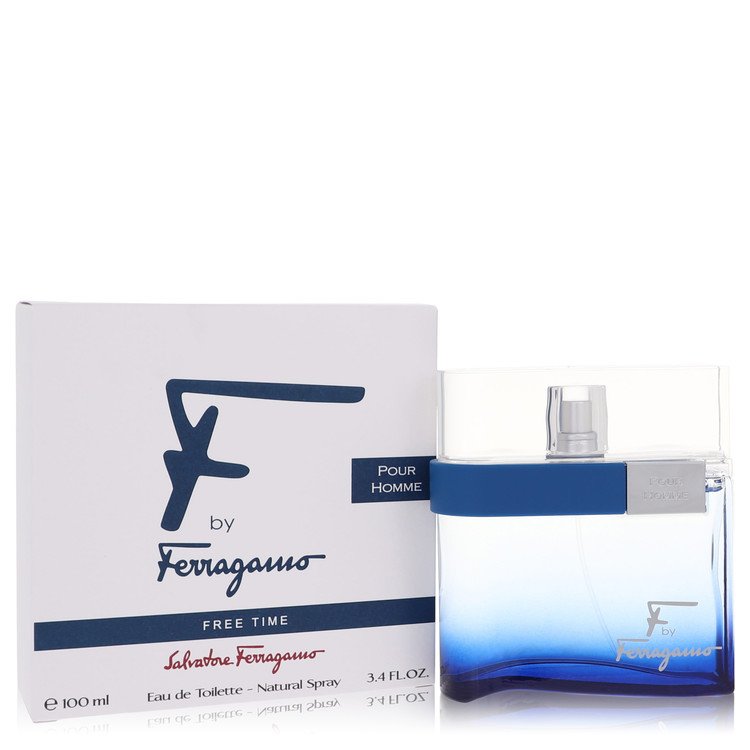 F Free Time Cologne by Salvatore Ferragamo Eau De Toilette Spray 3.4 oz for Men - Authentic Fragrance - Discount Men Perfume or Cologne Fragrance