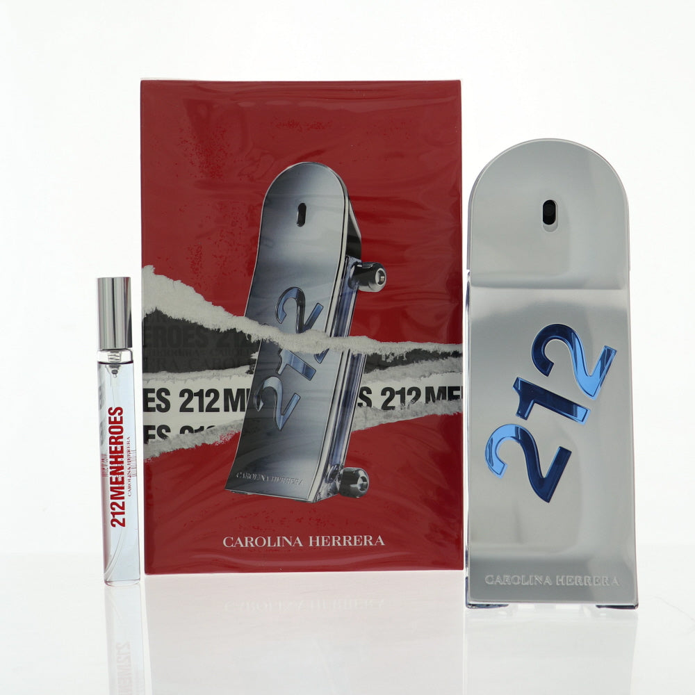 Set 212 Men Heroes 2 Pc by Carolina Herrera 3 oz Eau De Toilette Spray - Perfumes4All