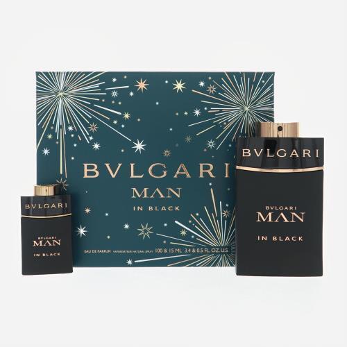 Bvlgari Man In Black Cologne By Bvlgari 2 Piece Gift Set - 3.4 Oz Eau De Parfum Spray For Men In Gift Set