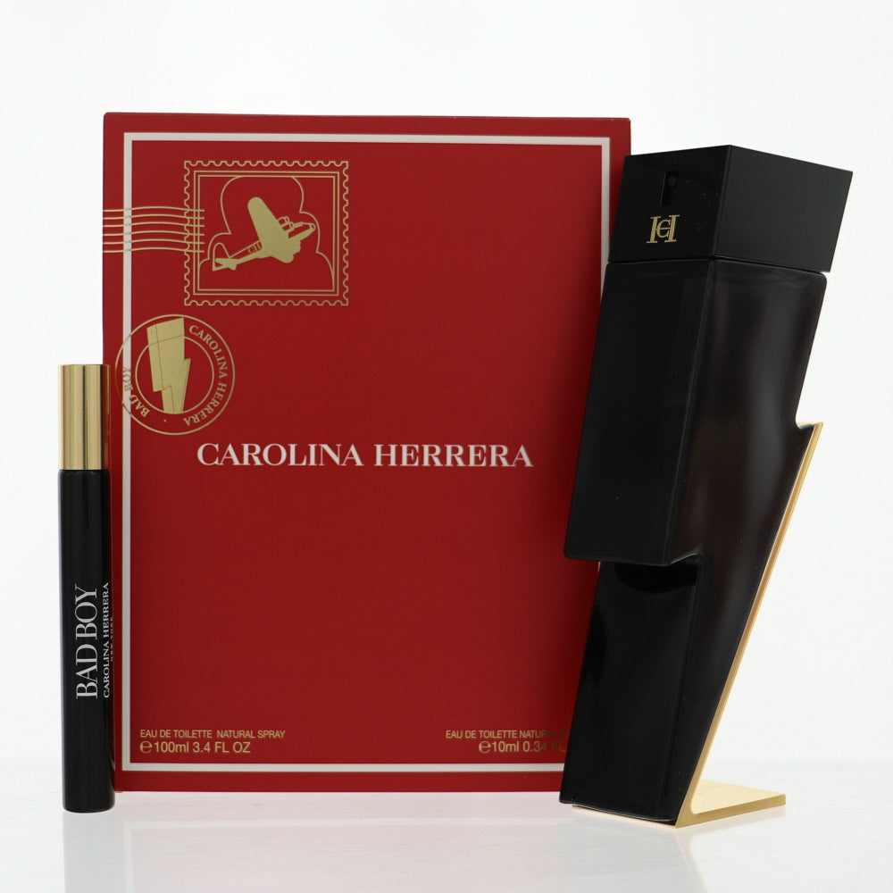 Carolina Herrera Bad Boy 2Pcset 3.4 Oz Eau De Toilette Spray / 10Ml Eau De Toilette Spray for Men – Perfumes4All