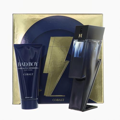 Bad Boy Cobalt Fragrance By Carolina Herrera 2 Piece Gift Set - 3.4 Oz Eau De Parfum Spray For Unisex