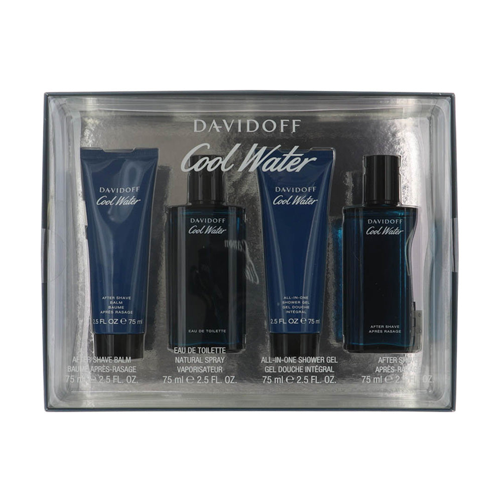 Cool Water Cologne By Davidoff 2.5 Oz Eau De Toilette Spray For Men In Gift Set