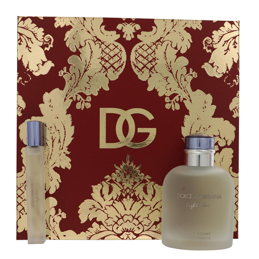 D & G Light Blue Cologne By Dolce & Gabbana 2 Piece Gift Set - 4.2 Oz Eau De Toilette Spray, 0.33 Oz Eau De Toilette Spray For Men In Gift Set