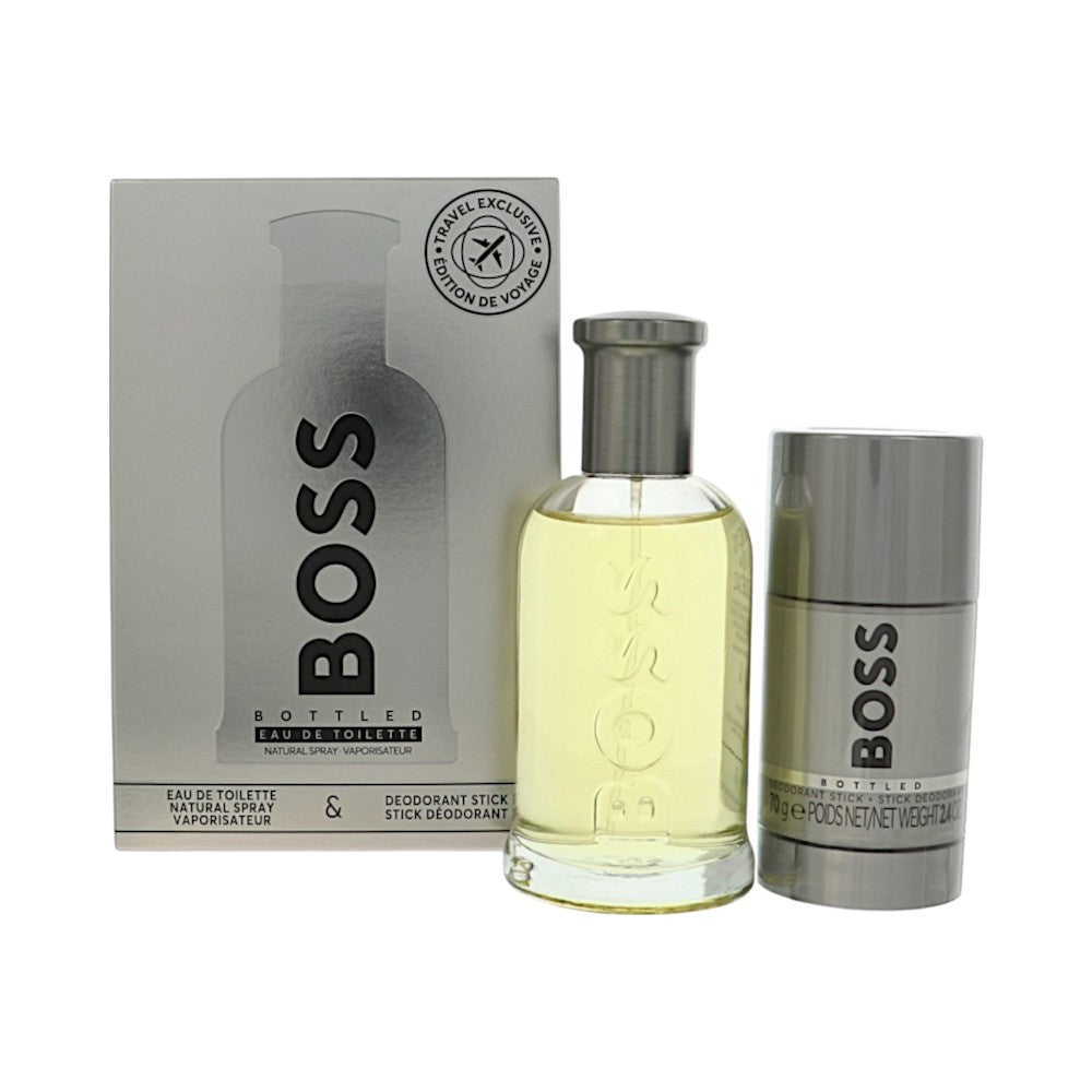 #6 Bottled M by Hugo Boss 2 Pc Gift Set, EDT Sp + 3.4 oz Edt Spray + 2.4 oz Deo for Men - Perfumes4All