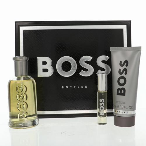 #6 Bottled M by Hugo Boss 3 Pc Gift Set, EDT Sp + 3.4 oz Edt Spray + 3.4 oz S.gel + Mini for Men - Perfumes4All