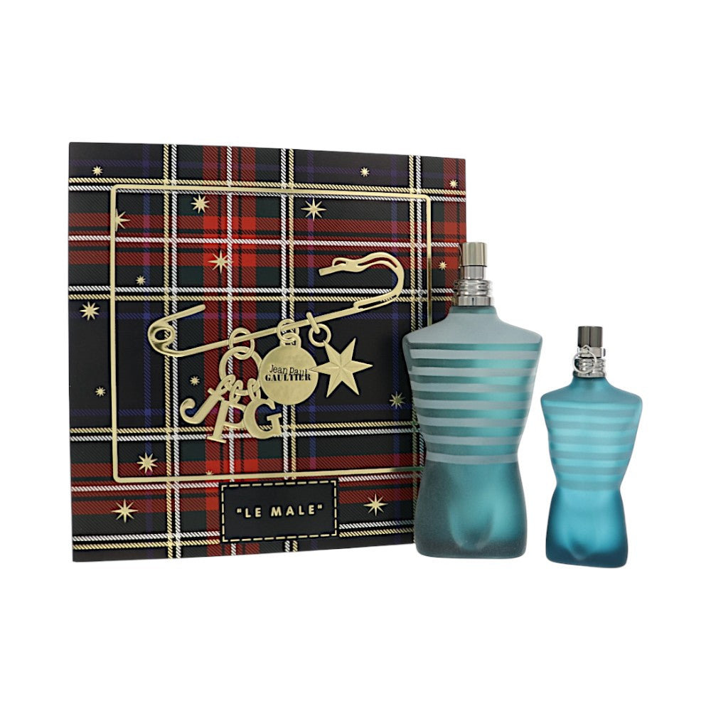 Le Male by Jean Paul Gaultier 2 Pc Gift Set, EDT Sp + 4.2 oz Edt Spray + 1.4 oz Edt for Men - Perfumes4All