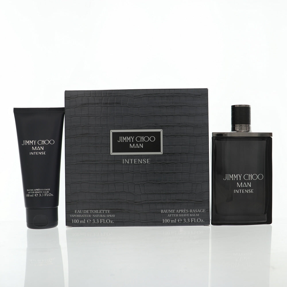 Jimmy Choo Man Intense Cologne By Jimmy Choo 2 Piece Gift Set - 3.3 Oz Eau De Toilette Spray, 3.3 Oz After Shave Balm For Men In Gift Set