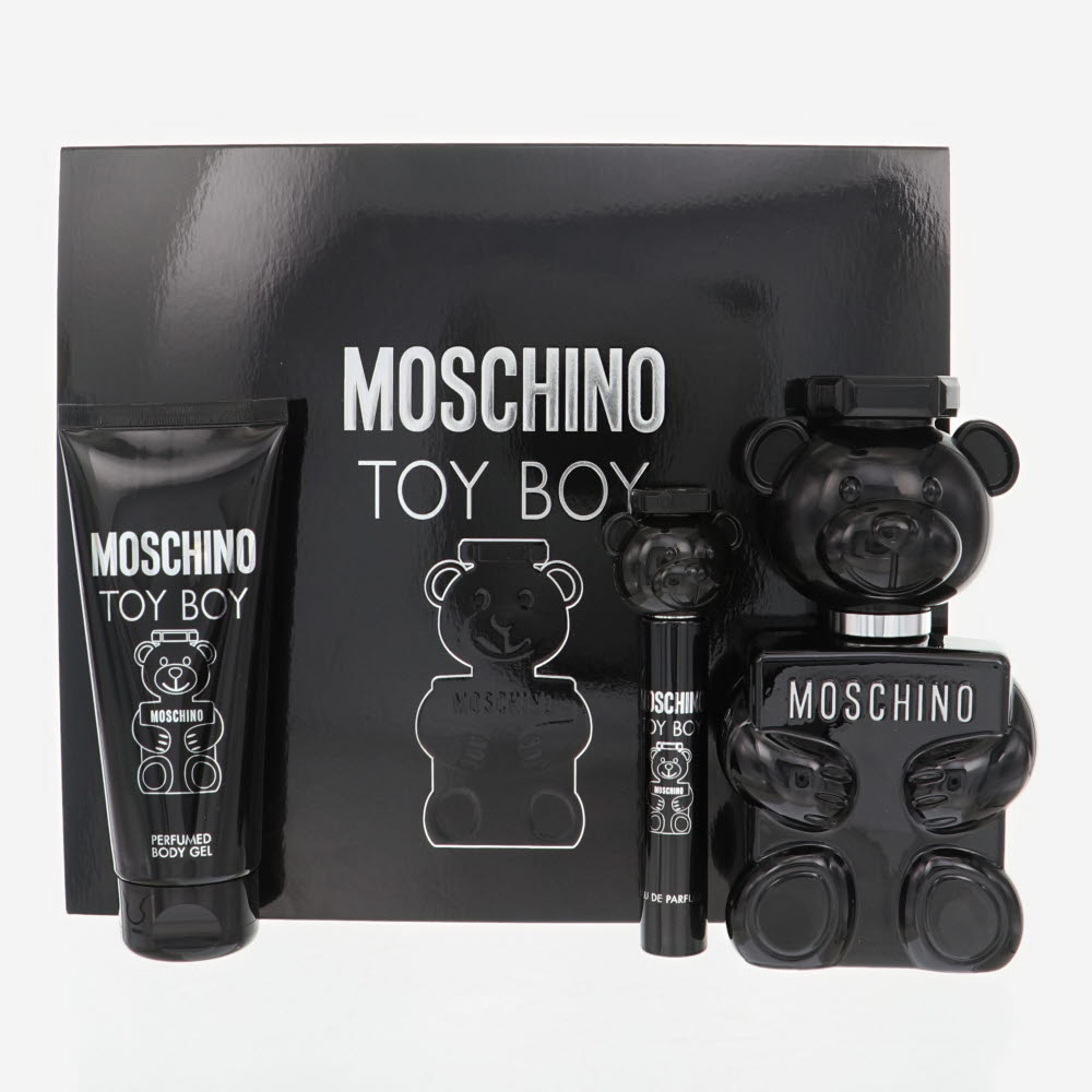 Moschino Toy Boy Cologne By Moschino 3 Piece Gift Set - 3.4 Oz Eau De Parfum Spray, 0.3 Oz Eau De Parfum Travel Spray, 3.4 Oz Body Gel For Men In Gift Set