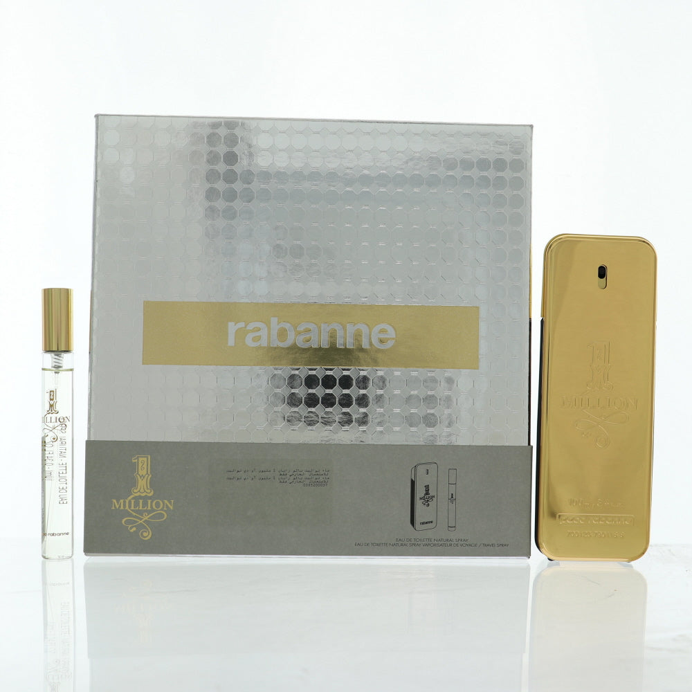 Paco Rabanne 1 Million Cologne By Paco Rabanne 2 Piece Gift Set - 3.4 Oz Eau De Toilette Spray, 0.34 Oz Eau De Toilette Spray For Men In Gift Set