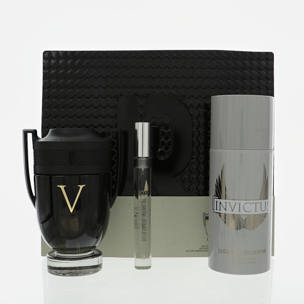 Invictus Victory Gift Set 3 Pcs by Paco Rabanne Spray for Unisex - Perfumes4All