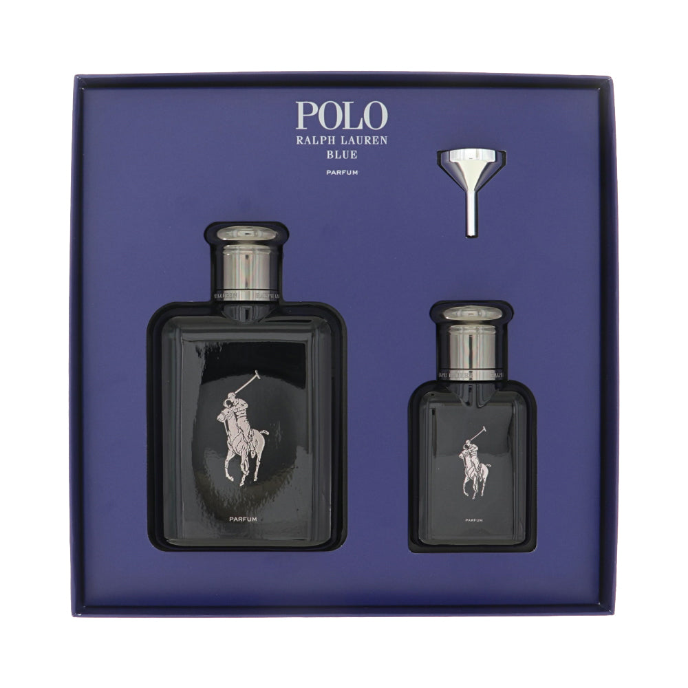 Polo Blue Fragrance By Ralph Lauren 2 Piece Gift Set - 4.2 Oz Parfum Spray Recharge For Unisex