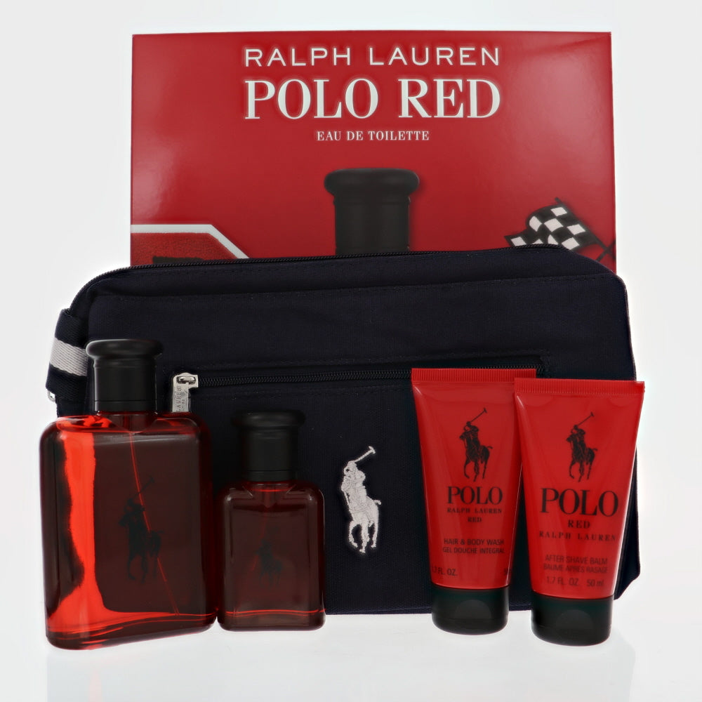 Polo Red Cologne By Ralph Lauren 4.2 Oz Eau De Toilette Spray For Men In Gift Set