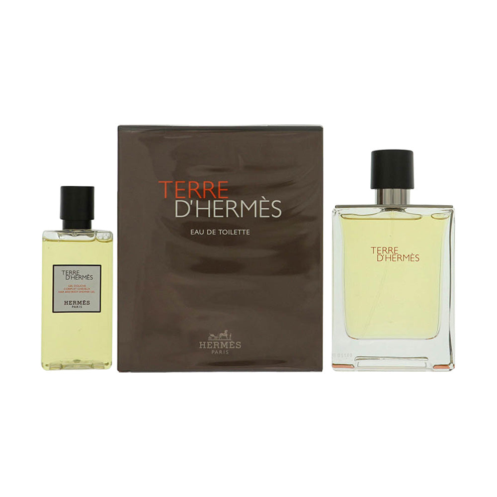 Terre D'Hermes Cologne By Hermes 2 Piece Gift Set - 3.3 Oz Eau De Toilette Spray, 2.7 Oz Hair And Body Shower Gel For Men In Gift Set