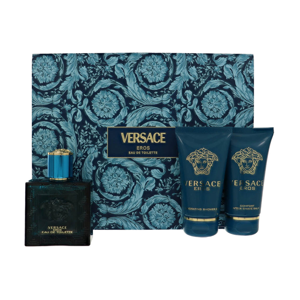 Versace Eros Cologne By Versace 1.7 Oz Eau De Toilette Spray For Men In Gift Set