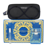 Versace Eau Fraiche Cologne by Versace 3 Piece Gift Set - 3.4 Oz EDT Spray, 0.3 Oz EDT Spray, Trousse for Men GIFT SET