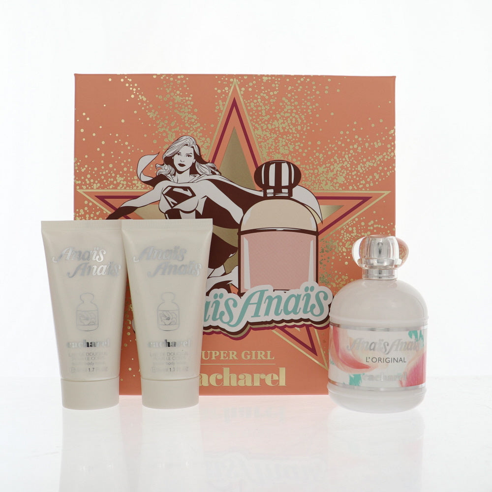 Anais Anais Perfume By Cacharel 3 Piece Gift Set - 3.4 Oz Eau De Toilette Spray, 1.7 Oz Body Lotion, 1.7 Oz Body Lotion For Women In Gift Set