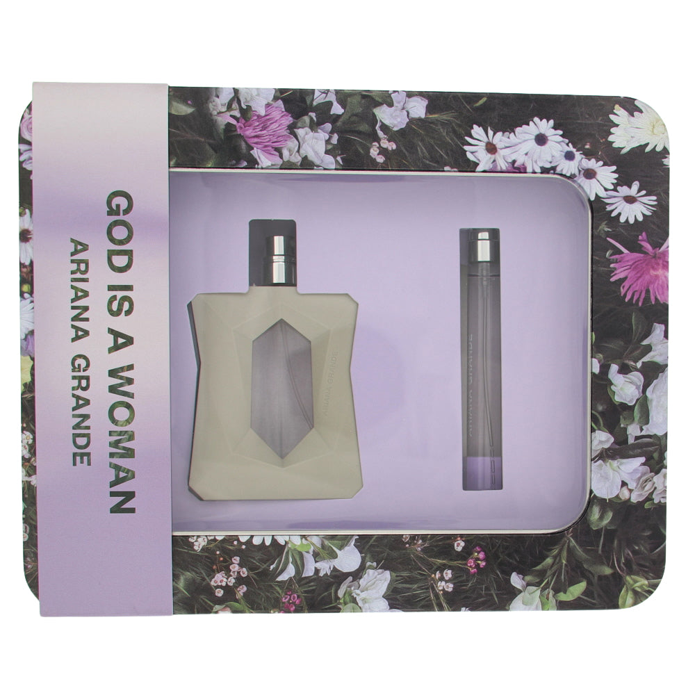 God Is A Woman Perfume By Ariana Grande 2 Piece Gift Set - 1.7 Oz Eau De Parfum Spray, 0.34 Oz Eau De Parfum Spray For Women In Gift Set