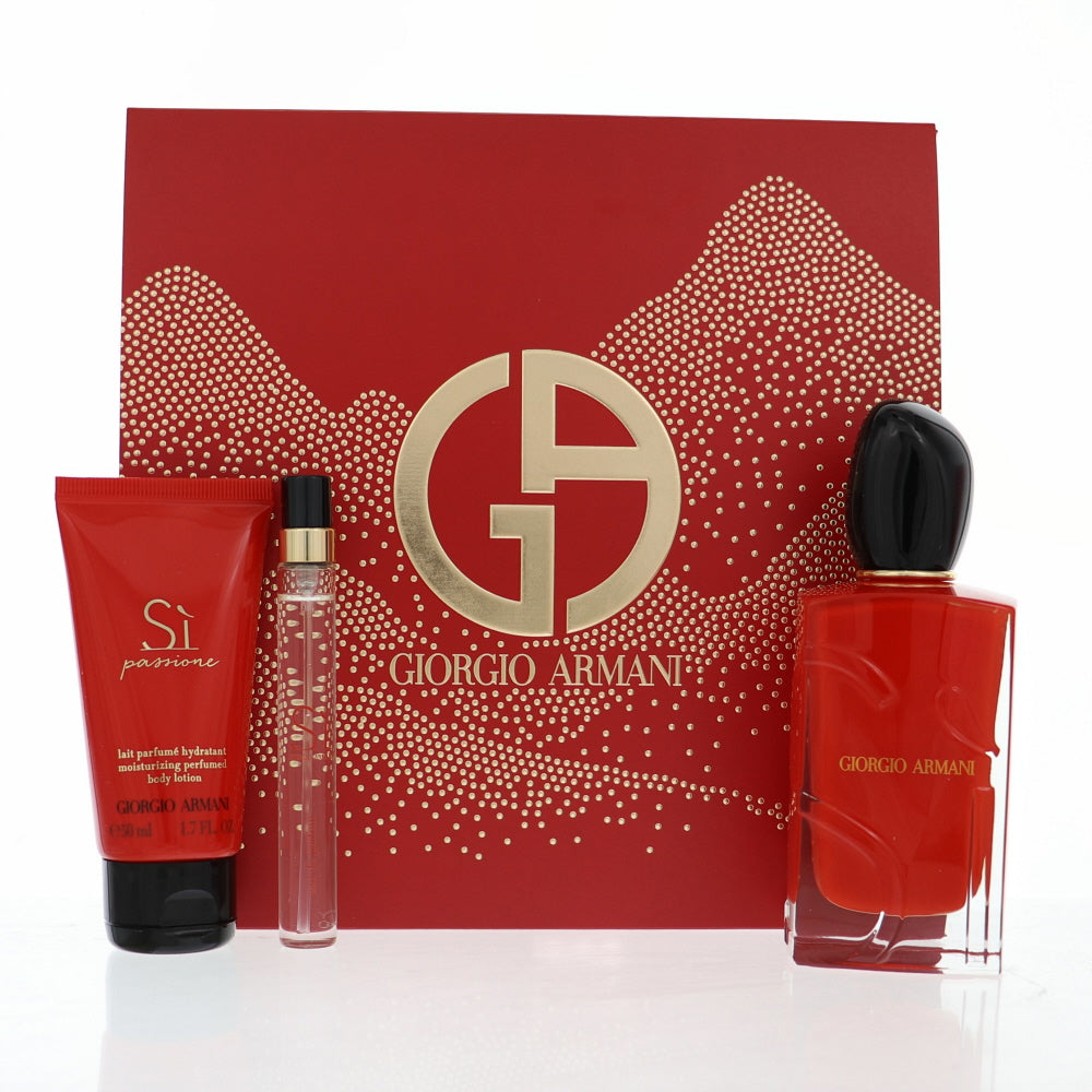 Armani Si Passione Perfume By Giorgio Armani 3.3 Oz Eau De Parfum Spray For Women In Gift Set