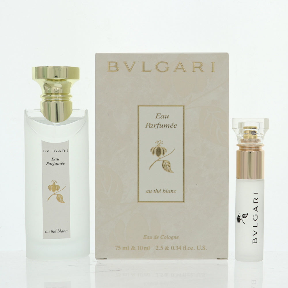 Bvlgari Au The Blanc Perfume By Bvlgari 2 Piece Gift Set - 2.5 Oz Eau De Cologne Spray, 0.34 Oz Eau De Cologne Spray For Women In Gift Set