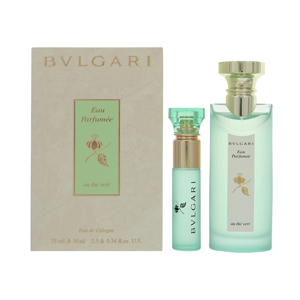 Bvlgari Au The Vert Perfume By Bvlgari 2 Piece Gift Set - 2.5 Oz Eau De Cologne Spray, 0.34 Oz Eau De Cologne Spray For Women In Gift Set