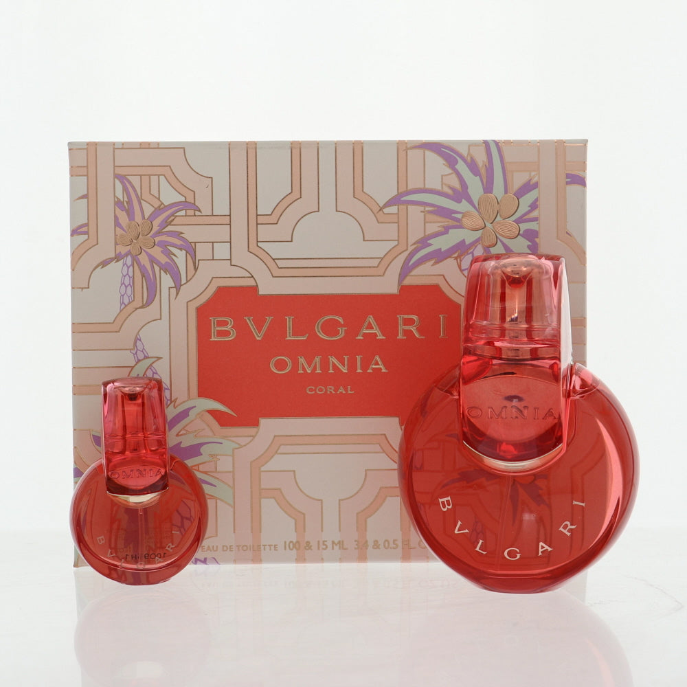 Bvlgari Omnia Coral Perfume By Bvlgari 2 Piece Gift Set - 3.4 Oz Eau De Toilette Spray, 0.5 Oz Eau De Toilette Spray For Women In Gift Set