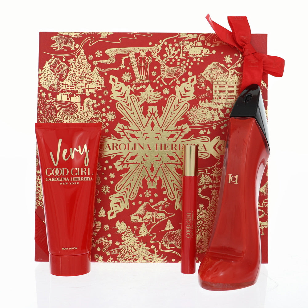 Very Good Girl Fragrance By Carolina Herrera 3 Piece Gift Set - 2.7 Oz Eau De Parfum Spray For Unisex