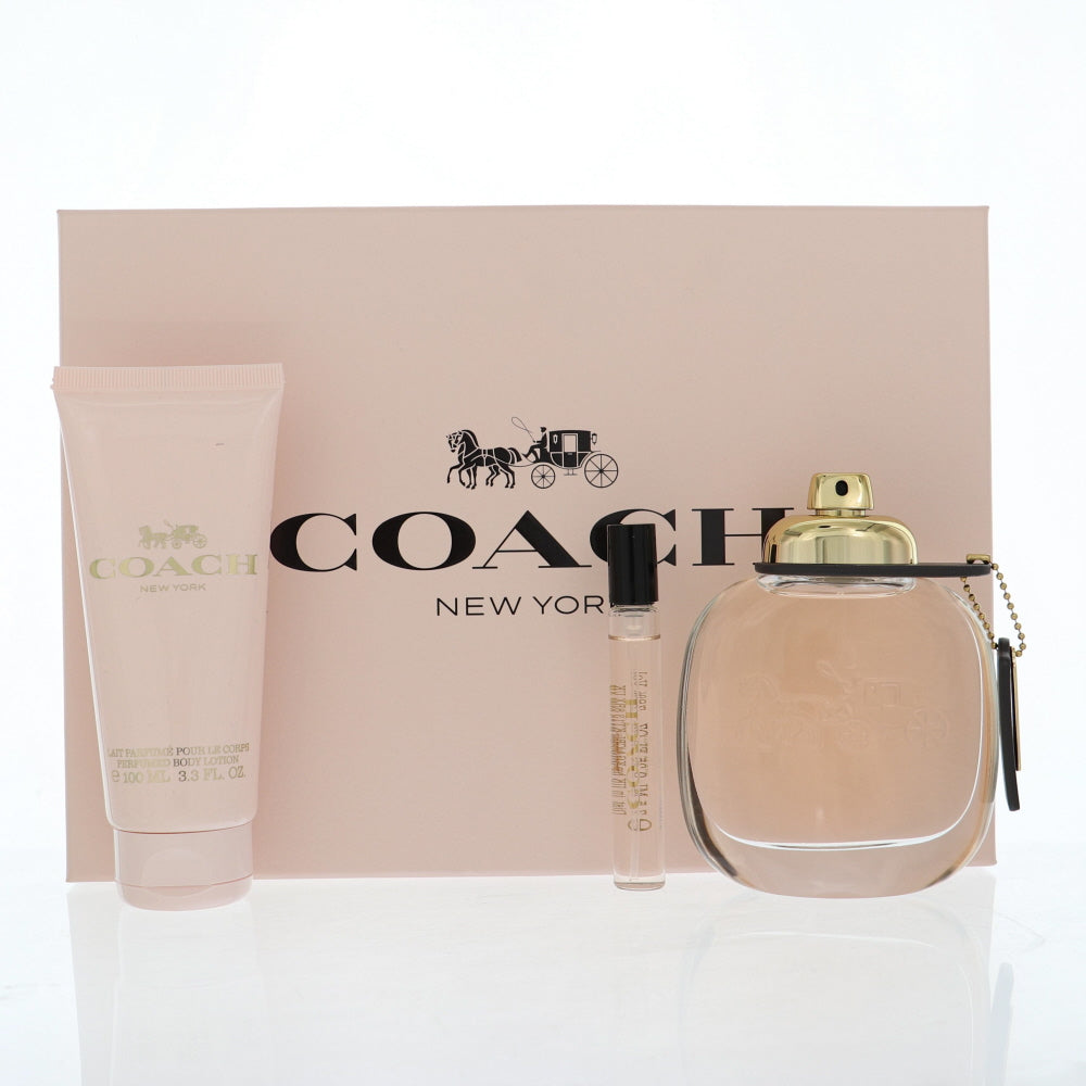 Coach New York Perfume By Coach 3 Piece Gift Set - 3.0 Oz Eau De Parfum Spray, 0.25 Oz Eau De Parfum Spray, 3.3 Oz Body Lotion For Women In Gift Set