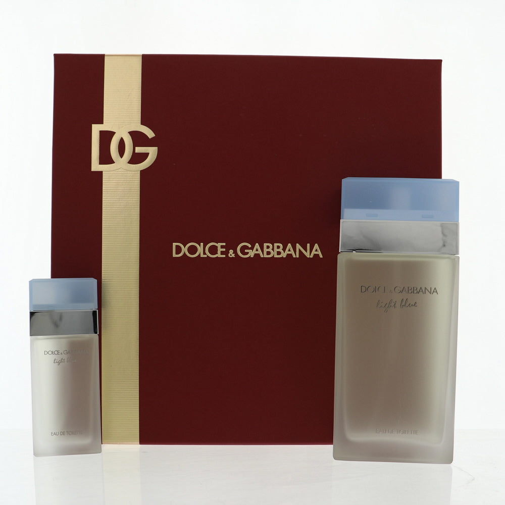 D & G Light Blue Perfume By Dolce & Gabbana 2 Piece Gift Set - 6.7 Oz Eau De Toilette Spray, 0.84 Oz Eau De Toilette Spray For Women In Gift Set