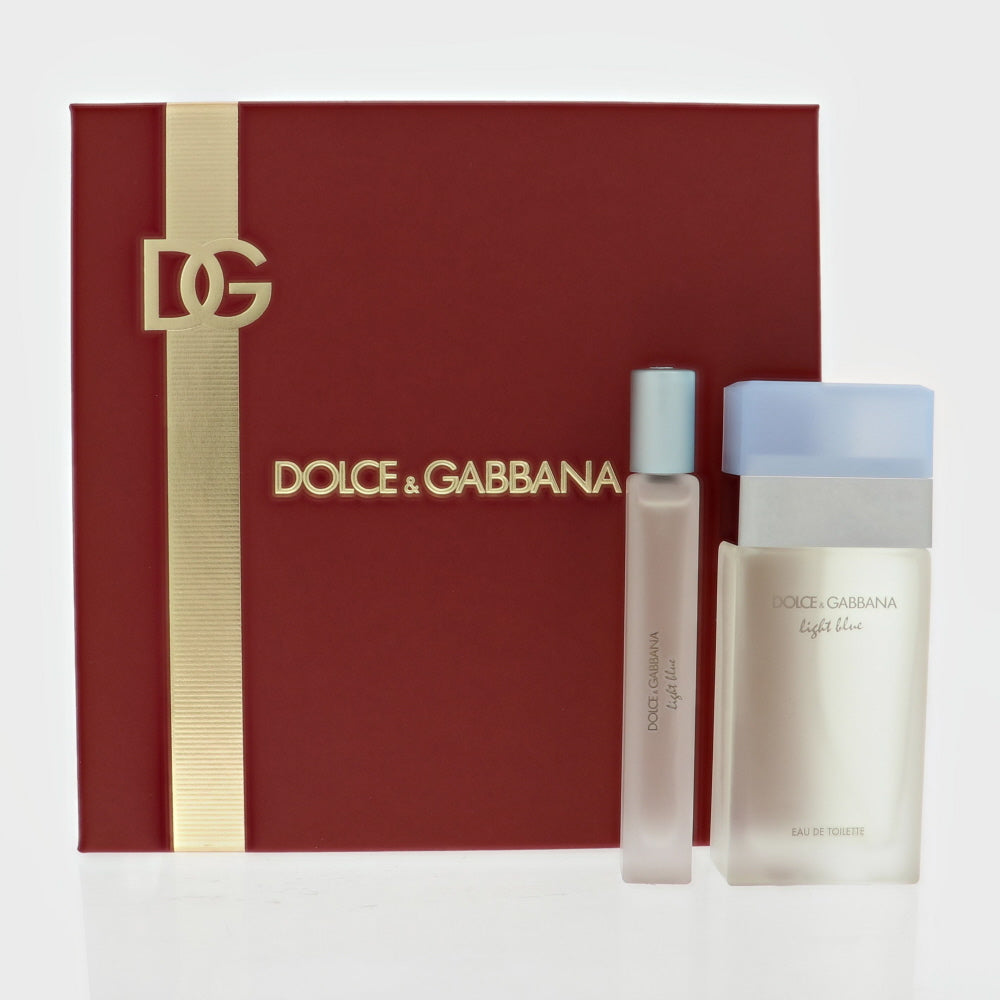 D & G Light Blue Perfume By Dolce & Gabbana 1.7 Oz Eau De Toilette Spray For Women In Gift Set