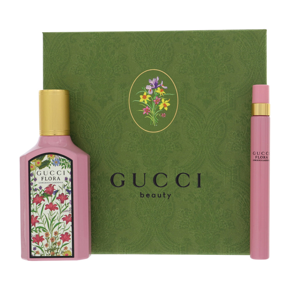 Gucci Flora Gorgeous Gardenia Perfume By Gucci 2 Piece Gift Set - 1.6 Oz Eau De Parfum Spray, 1.6 Oz Eau De Parfum Spray For Women In Gift Set